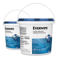 Everwipe™ Chem-Ready® Wiping System Bucket, 7.13 x 7.13 x 7, White, 5/Carton