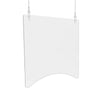 deflecto® Hanging Barrier, 23.75" x 23.75", Acrylic, Clear, 2/Carton Partition & Panel Systems-Social Distancing Barriers - Office Ready