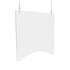 deflecto® Hanging Barrier, 23.75" x 35.75", Polycarbonate, Clear, 2/Carton Partition & Panel Systems-Social Distancing Barriers - Office Ready