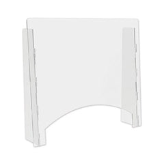 deflecto® Counter Top Barrier, 27" x 6" x 23.75", Acrylic, Clear, 2/Carton