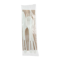 World Centric® TPLA Compostable Cutlery, Knife/Fork/Spoon/Napkin, 6