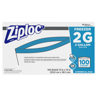 Ziploc® Zipper Freezer Bags, 2 gal, 2.7 mil, 13