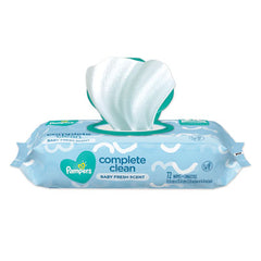 Pampers® Complete Clean™ Baby Wipes, 1-Ply, Baby Fresh, 72 Wipes/Pack, 8 Packs/Carton