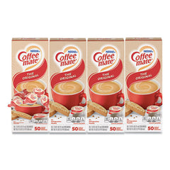 Coffee mate® Liquid Coffee Creamer, Original, 0.38 oz Mini Cups, 50/Box, 4 Boxes/Carton, 200 Total/Carton