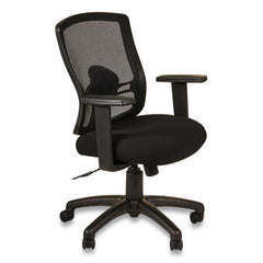 Alera® Etros Series Mesh Mid-Back Petite Swivel/Tilt Chair, Supports Up to 275 lb, 17.71" to 21.65" Seat Height, Black