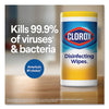 Clorox® Disinfecting Wipes, 1-Ply, 7 x 8, Crisp Lemon, White, 35/Canister Cleaner/Detergent Wet Wipes - Office Ready