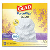 Glad® OdorShield® Tall Kitchen Drawstring Bags, 13 gal, 0.95 mil, 24" x 27.38", White, 80/Box Bags-Tall Kitchen, Lawn & Leaf Bags - Office Ready