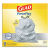 Glad® Tall Kitchen Drawstring Trash Bags, 13 gal, 0.72 mil, 23.75" x 24.88", White, 240/Carton Tall Kitchen, Lawn & Leaf Bags - Office Ready