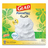 Glad® OdorShield® Tall Kitchen Drawstring Bags, 13 gal, 0.95 mil, 24" x 27.38", White, 240/Carton Bags-Tall Kitchen, Lawn & Leaf Bags - Office Ready