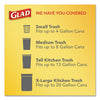 Glad® OdorShield® Tall Kitchen Drawstring Bags, 13 gal, 0.95 mil, 24" x 27.38", White, 80/Box Bags-Tall Kitchen, Lawn & Leaf Bags - Office Ready