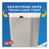 Glad® Tall Kitchen Drawstring Trash Bags, 13 gal, 0.72 mil, 24" x 27.38", Gray, 400/Carton Bags-Tall Kitchen, Lawn & Leaf Bags - Office Ready