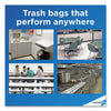 Glad® Tall Kitchen Drawstring Trash Bags, 13 gal, 0.72 mil, 24" x 27.38", Gray, 400/Carton Bags-Tall Kitchen, Lawn & Leaf Bags - Office Ready