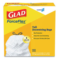 Glad® Tall Kitchen Drawstring Trash Bags, 13 gal, 0.72 mil, 24
