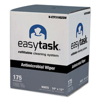 HOSPECO?« Easy Task F310 Wiper, Quarterfold, 1-Ply, 10 x 13, White, Zipper Bag, 175/Bag Cleaner/Detergent Wet Wipes - Office Ready