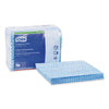 Tork® Small Pack Foodservice Cloth, 1-Ply, 11.75 x 14.75, Unscented, Blue/White, 80/Poly Pack, 4 Packs/Carton Disposable Dry Wipes - Office Ready