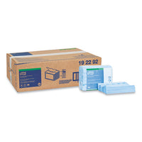 Tork® Small Pack Foodservice Cloth, 1-Ply, 11.75 x 14.75, Unscented, Blue with Blue Stripe, 50/Poly Pack, 4 Packs/Carton Disposable Dry Wipes - Office Ready