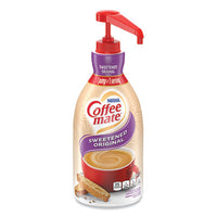 Coffee mate® Liquid Creamer Pump Bottle, Sweetened Original, 1500mL Pump Dispenser Coffee Creamers - Office Ready