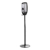 Kantek Floor Stand for Sanitizer Dispensers, Height Adjustable from 50" to 60", Black Hand Sanitizer Floor Stands - Office Ready