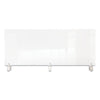 Ghent Clear Partition Extender with Attached Clamp, 48 x 3.88 x 18, Thermoplastic Sheeting Partition & Panel Systems-Social Distancing Barriers - Office Ready