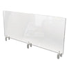 Ghent Clear Partition Extender with Attached Clamp, 48 x 3.88 x 30, Thermoplastic Sheeting Partition & Panel Systems-Social Distancing Barriers - Office Ready