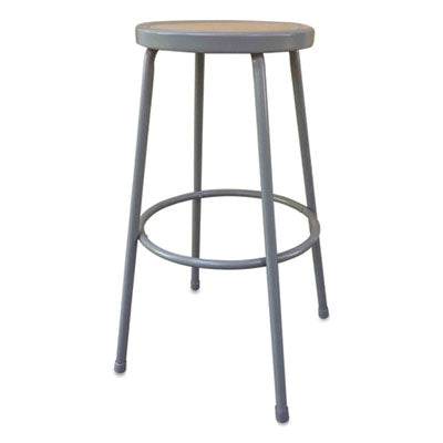 Alera® Industrial Metal Shop Stool, Backless, Supports Up to 300 lb, 30
