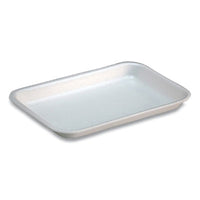 Pactiv Evergreen Foam Supermarket Tray,  #17S, 8.3 x 4.8 x 0.65, White, Foam, 1,000/Carton Butcher Food Containers - Office Ready