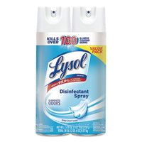 LYSOL® Brand Disinfectant Spray, Crisp Linen, 19 oz Aerosol Spray, 2/Pack, 4 Packs/Carton Disinfectants/Sanitizers - Office Ready