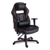 Alera® Racing Style Ergonomic Gaming Chair, Supports 275 lb, 15.91" to 19.8" Seat Height, Black/Red Trim Seat/Back, Black/Red Base Chairs/Stools-Office Chairs - Office Ready
