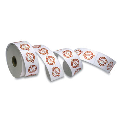 Iconex Tamper Seal Labels, 1.88 x 6, Red/White, 500/Roll, 4 Rolls/Carton Message Labels - Office Ready
