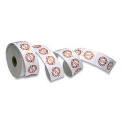 Iconex Tamper Seal Labels, 1.88 x 6, Red/White, 500/Roll, 4 Rolls/Carton