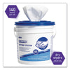 Kimtech™ Wipers for WETTASK* System, Bleach, Disinfectants & Sanitizers, Bleach, Disinfectants and Sanitizers, 6 x 12, 140/Roll, 6 Rolls and 1 Bucket/Carton Towels & Wipes-Cleaner/Detergent Wet Wipe - Office Ready