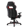 Alera® Racing Style Ergonomic Gaming Chair, Supports 275 lb, 15.91" to 19.8" Seat Height, Black/Red Trim Seat/Back, Black/Red Base Chairs/Stools-Office Chairs - Office Ready