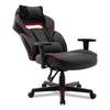 Alera® Racing Style Ergonomic Gaming Chair, Supports 275 lb, 15.91" to 19.8" Seat Height, Black/Red Trim Seat/Back, Black/Red Base Chairs/Stools-Office Chairs - Office Ready