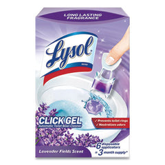 LYSOL® Brand Click Gel™ Automatic Toilet Bowl Cleaner, Lavender Fields, 6/Box, 4 Boxes/Carton