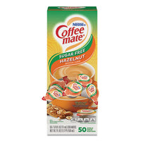Coffee mate® Liquid Coffee Creamer, Sugar Free Hazelnut, 0.38 oz Mini Cups, 50/Box Coffee Creamers - Office Ready