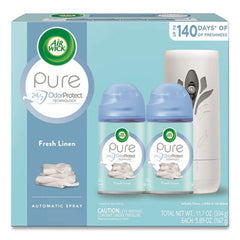 Air Wick® Freshmatic® Ultra Automatic Pure Starter Kit, 3.19 x 8.44 x 7.75, White/Gray, Tropical Flowers, 4/Carton