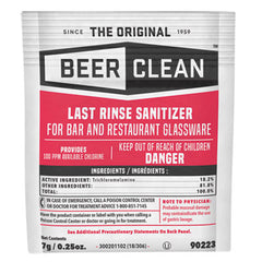 Diversey™ Beer Clean® Last Rinse Sanitizer, Powder, 0.25 oz Packet, 100/Carton