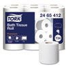 Tork® Premium Poly-Pack Bath Tissue, Septic Safe, 2-Ply, White, 4.1" x 4", 400 Sheets/Roll, 12 Rolls/Pack, 4 Packs/Carton Tissues-Bath Regular Roll - Office Ready