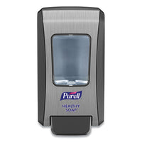 PURELL® FMX-20 Soap Push-Style Dispenser, 2,000 mL, 6.5 x 4.65 x 11.86, Graphite/Chrome, 6/Carton Foam Soap Dispensers, Manual - Office Ready