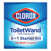 Clorox® ToiletWand® Disposable Toilet Cleaning System, Caddy and Refills, White, 6/Carton Toilet Brushes-Wand/Brush Kit - Office Ready