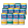 Clorox® Disinfecting Wipes, 1-Ply, 7 x 8, Fresh Scent/Citrus Blend, White, 75/Canister, 3/Pack, 4 Packs/Carton Cleaner/Detergent Wet Wipes - Office Ready