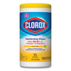 Clorox® Disinfecting Wipes, 1-Ply, 7 x 7.75, Crisp Lemon, White, 75/Canister, 6 Canisters/Carton Cleaner/Detergent Wet Wipes - Office Ready