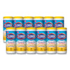 Clorox® Disinfecting Wipes, 1-Ply, 7 x 8, Crisp Lemon, White, 35/Canister, 12 Canisters/Carton Cleaner/Detergent Wet Wipes - Office Ready