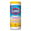 Clorox® Disinfecting Wipes, 1-Ply, 7 x 8, Crisp Lemon, White, 35/Canister Cleaner/Detergent Wet Wipes - Office Ready