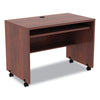 Alera® Valencia™ Series Mobile Workstation Desk, 41.38" x 23.63" x 30", Medium Cherry Desks-Portable Desks & Mobile Workstations - Office Ready