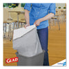 Glad® ForceFlexPlus™ Tall Kitchen Drawstring Trash Bags, 13 gal, 0.72 mil, 23.75" x 24.88", Gray, 100/Box Bags-Tall Kitchen, Lawn & Leaf Bags - Office Ready