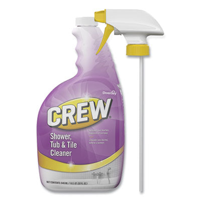 Diversey CBD540281, Crew Shower, Tub & Tile Cleaner, Liquid, 32 oz, 4/Carton
