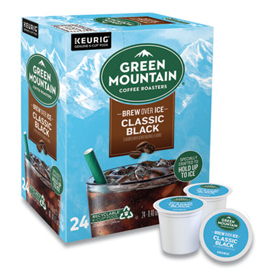 Green Mountain Coffee® Classic Black Brew Over Ice Coffee K-Cups®, 24/Box Beverages-Coffee, K-Cup - Office Ready
