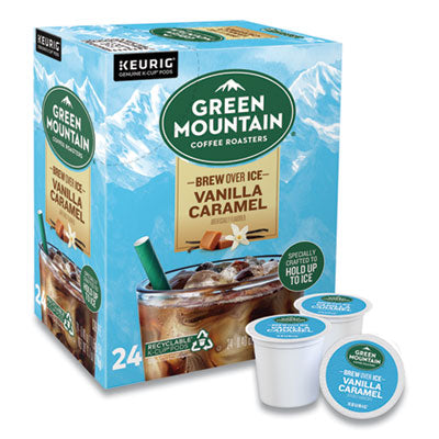 Green Mountain Coffee® Vanilla Caramel Brew Over Ice Coffee K-Cups®, 24/Box Beverages-Coffee, K-Cup - Office Ready