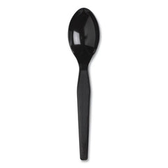 Dixie® SmartStock® Plastic Cutlery Refill, Spoons, 6", Series-F Heavyweight, Black, 40/Pack, 24 Packs/Carton